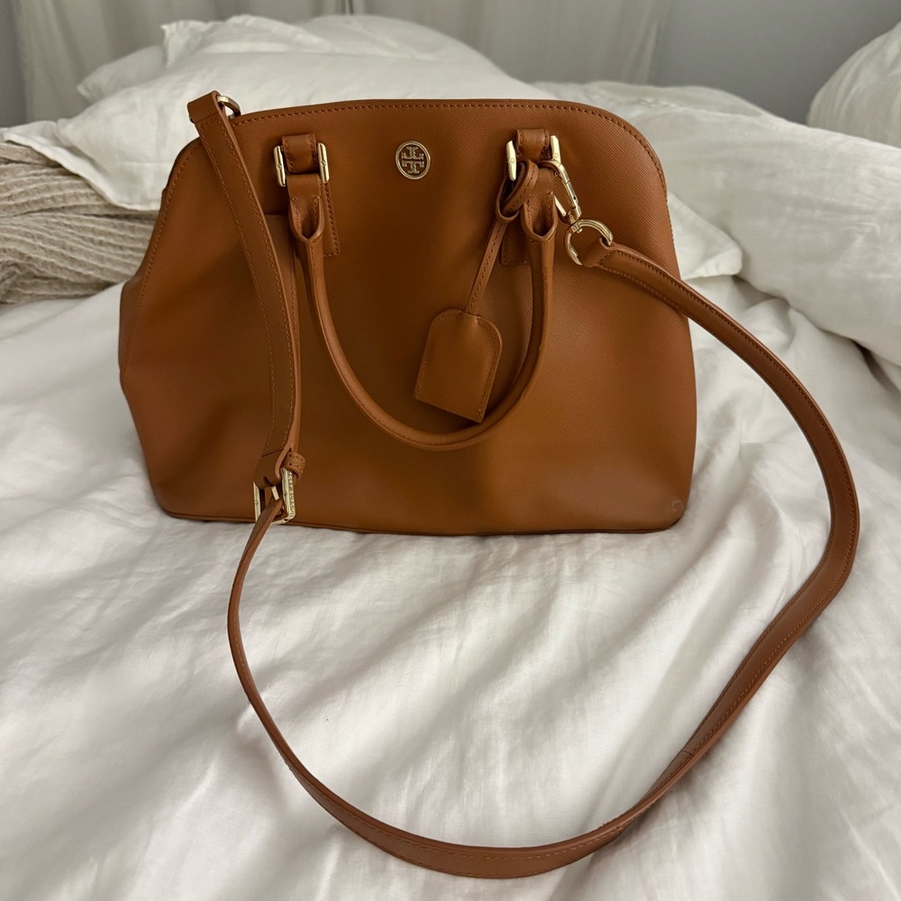 Tory Burch Robinson Open Dome Satchel Purse